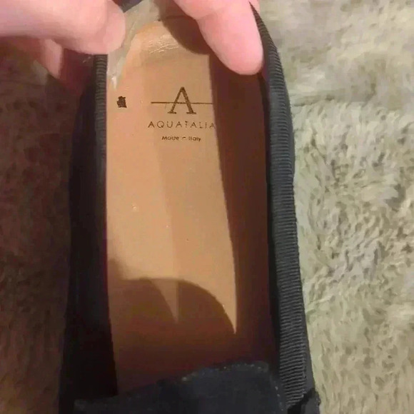 Ladies AQUATALIA Krizza Sporty Loafer in Black Suede White Platform size 10.5 - Picture 10 of 11